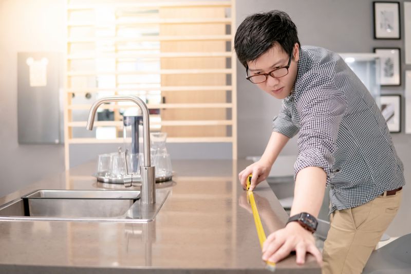 Cement Countertop Installation