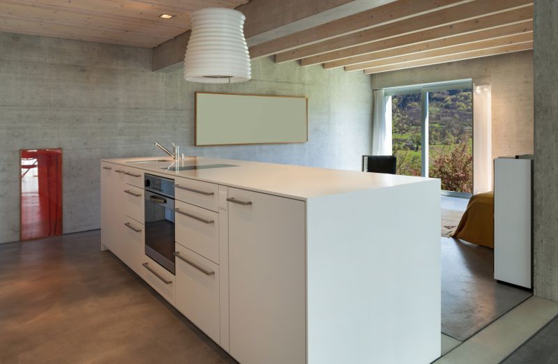 Cement Countertop Installation