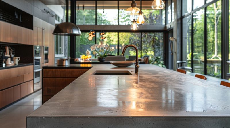 Concrete Countertop Pouring